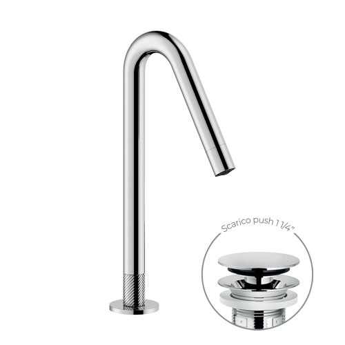 Immagine di Nobili RESPIRO bocca per miscelatore monocomando lavabo, con scarico push 1 1/4", finitura cromo AV00156/24CR