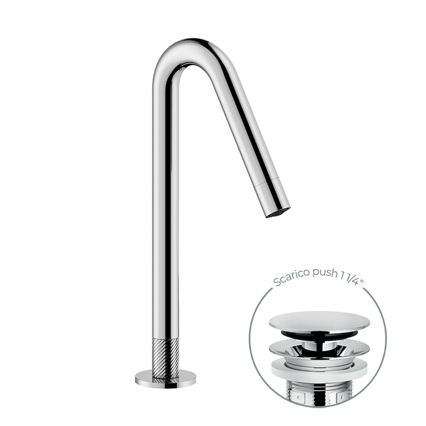 Immagine di Nobili RESPIRO bocca per miscelatore monocomando lavabo, scarico push 1 1/4", finitura cromo AV00156/24CR