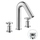 Nobili SOLE batteria 3 fori per lavabo, con scarico push, finitura inox spazzolato SO130211/2IX