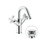 Nobili LIRA miscelatore bicomando per bidet, con scarico push, finitura cromo LR116219/2CR