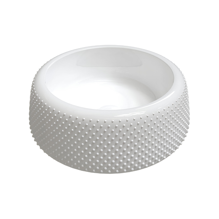 Immagine di Flaminia FALALA lavabo rotondo da appoggio Ø 46 cm, senza bordo per rubinetteria e troppopieno, colore bianco finitura lucido FA46A