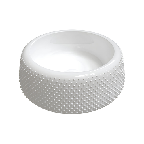 Immagine di Flaminia FALALA lavabo rotondo da appoggio Ø 46 cm, senza bordo per rubinetteria e troppopieno, colore bianco finitura lucido FA46A