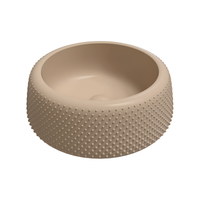 Immagine di Flaminia FALALA lavabo rotondo da appoggio Ø 46 cm, senza bordo per rubinetteria e troppopieno, colore argilla finitura opaco FA46AARG