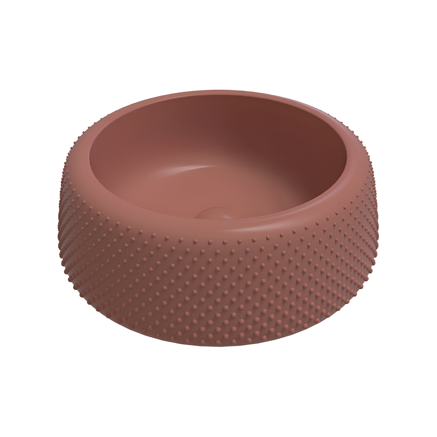 Immagine di Flaminia FALALA lavabo rotondo da appoggio Ø 46 cm, senza bordo per rubinetteria e troppopieno, colore uva finitura opaco FA46AUV