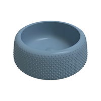 Immagine di Flaminia FALALA lavabo rotondo da appoggio Ø 46 cm, senza bordo per rubinetteria e troppopieno, colore nuvola finitura opaco FA46ANUV