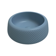 Immagine di Flaminia FALALA lavabo rotondo da appoggio Ø 46 cm, senza bordo per rubinetteria e troppopieno, colore nuvola finitura opaco FA46ANUV