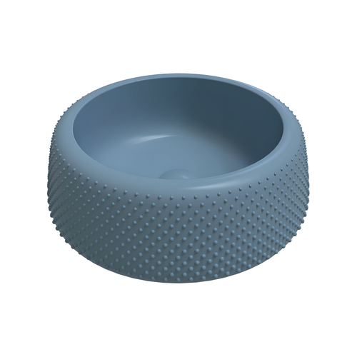 Immagine di Flaminia FALALA lavabo rotondo da appoggio Ø 46 cm, senza bordo per rubinetteria e troppopieno, colore nuvola finitura opaco FA46ANUV