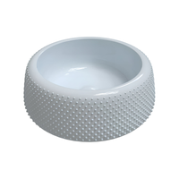 Immagine di Flaminia FALALA lavabo rotondo da appoggio Ø 46 cm, senza bordo per rubinetteria e troppopieno, colore azzurro polvere finitura lucido FA46AAP