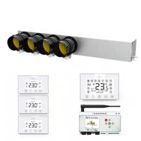 Immagine di Tecnosystemi PROAIR PACK RF AMBRA 4L kit per gestione multi-zona, con plenum in lamiera coibentata, 1 cronotermostato discovery 3X, 3 cronotermostati mini discovery e centralina Polaris 5X, serranda Ø 15 cm GAD400389