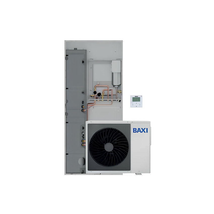 Immagine di Baxi CSI IN AURIGA COMPACT 6M sistema ad incasso con integrazione solo elettrica con pompa di calore monofase 6 kW, bollitore 150 litri, e pannello di comando A7837720+A7874856