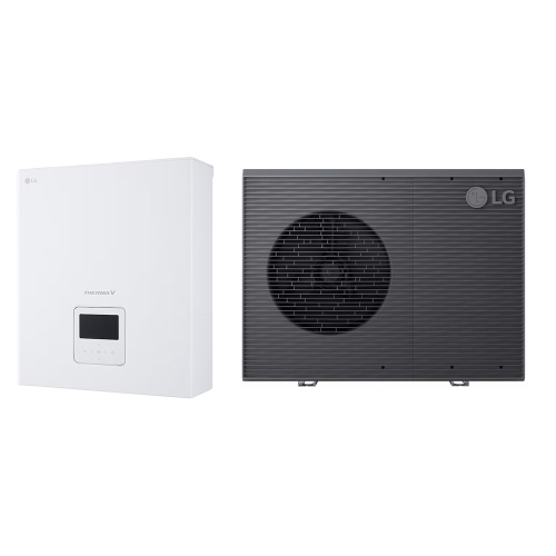 Immagine di LG THERMA V R290 sistema idronico composto da pompa di calore trifase 9 kW e unità interna CONTROL BOX HM093HF.UB40+PHCS0.ENCXLEU