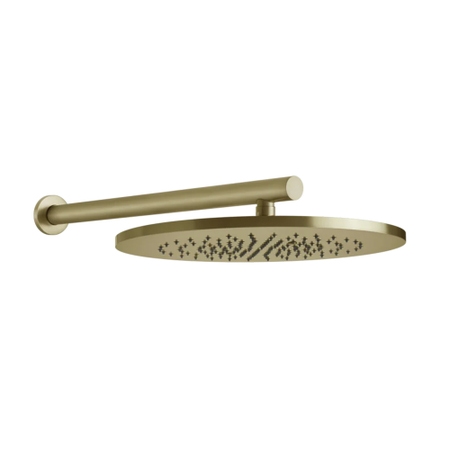 Immagine di Gessi SHOWER soffione a parete orientabile, Ø 35 cm, finitura brass brushed PVD 54148#727