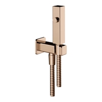 Immagine di Gessi RETTANGOLO scopino a getto d'acqua a parete, con attacco da 1/2", finitura copper PVD 33823#030