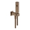 Immagine di Gessi RETTANGOLO scopino a getto d'acqua a parete, con attacco da 1/2", finitura copper brushed PVD 33823#708