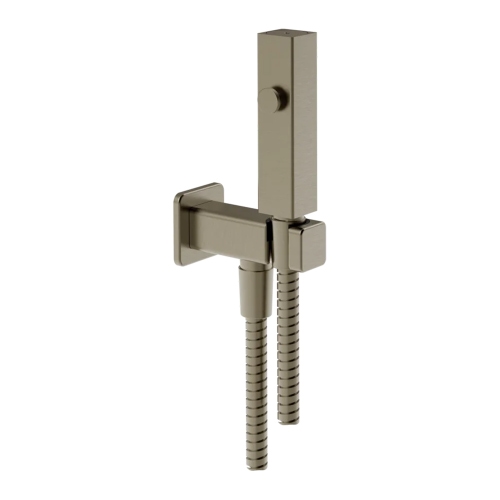 Immagine di Gessi RETTANGOLO scopino a getto d'acqua a parete, con attacco da 1/2", finitura finox 33823#149
