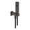 Immagine di Gessi RETTANGOLO scopino a getto d'acqua a parete, con attacco da 1/2", finitura black metal brushed PVD 33823#707