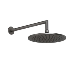 Immagine di Gessi SHOWER soffione a parete orientabile, Ø 25 cm, finitura black metal brushed PVD 63348#707