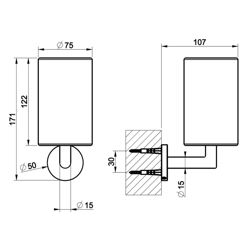 Immagine di Gessi porta bicchiere a parete colore nero, finitura cromo 63608#031