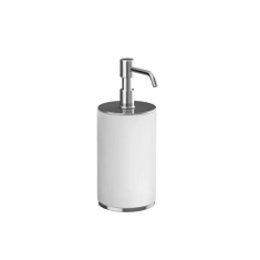 Immagine di Gessi TONDO ACCESSORIES dispenser sapone d'appoggio colore bianco, finitura cromo 66437#031