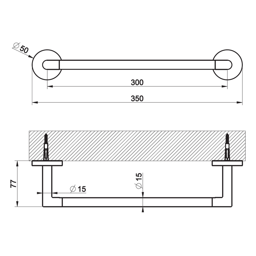 Immagine di Gessi ACCESSORIES porta salvietta L.30 cm, finitura cromo 63697#031