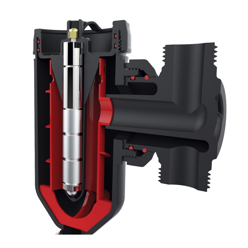 Immagine di Sentinel ELIMINATOR VORTEX 500 Filtro defangatore capiente 500 ml 2 raccordi 1″ M ELIMV500-GRP1M-EXP