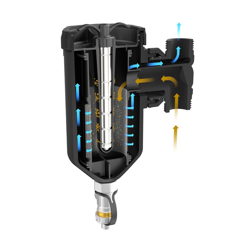 Immagine di Sentinel ELIMINATOR VORTEX 700 Filtro defangatore con griglia 500 ml 2 raccordi 1" 1/4 M ELIMV700-GRP1.25M-EXP