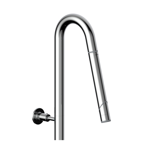 Immagine di Bossini PLY colonna doccia termostatica monogetto, con doccetta estraibile Ø 3 cm e supporto doccetta, finitura cromo L90001000030008