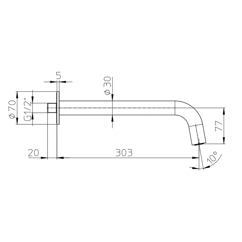 Immagine di Bossini PLY soffione a parete Ø 3 cm, con ugelli orientabili, finitura cromo HP1000G00030005