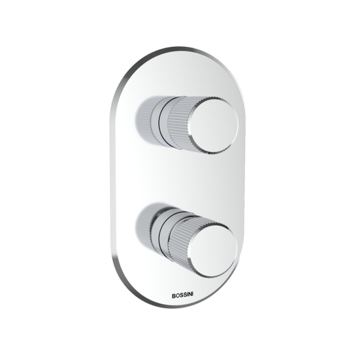 Immagine di Bossini PLY miscelatore termostatico universale ad incasso per doccia, 2-5 vie con deviatore, senza corpo incasso, finitura cromo Z00933000030005