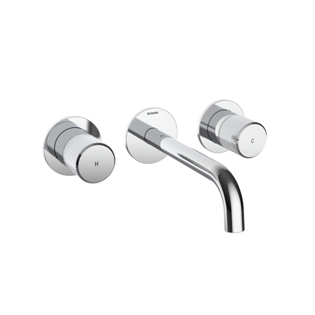 Immagine di Bossini PLY miscelatore a 3 fori P.26 cm, ad incasso per lavabo, senza scarico e corpo incasso, finitura cromo Z00910000030005