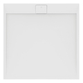 Immagine di Ideal Standard ULTRA FLAT S I.LIFE piatto doccia quadrato 70 cm, antiscivolo e con scarico nascosto, in IdealSolid+, effetto pietra, colore bianco finitura opaco T5246FR