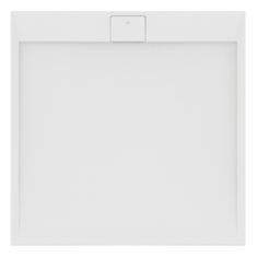 Immagine di Ideal Standard ULTRA FLAT S I.LIFE piatto doccia quadrato 120 cm, antiscivolo e con scarico nascosto, in IdealSolid+, effetto pietra, colore bianco finitura opaco T5242FR