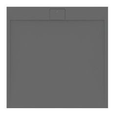Immagine di Ideal Standard ULTRA FLAT S I.LIFE piatto doccia quadrato 100 cm, antiscivolo e con scarico nascosto, in IdealSolid+, effetto pietra, colore grigio cemento finitura opaco T5234FS