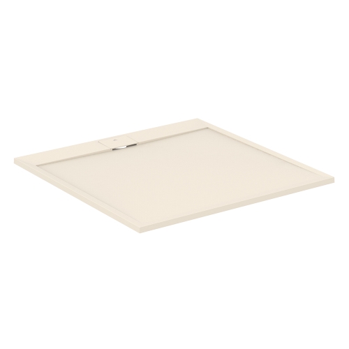 Immagine di Ideal Standard ULTRA FLAT S I.LIFE piatto doccia quadrato 70 cm, antiscivolo e con scarico nascosto, in IdealSolid+, effetto pietra, colore sabbia finitura opaco T5246FT