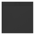 Immagine di Ideal Standard ULTRA FLAT S I.LIFE piatto doccia quadrato 90 cm, antiscivolo e con scarico nascosto, in IdealSolid+, effetto pietra, colore nero finitura opaco T5227FV