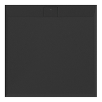 Immagine di Ideal Standard ULTRA FLAT S I.LIFE piatto doccia quadrato 70 cm, antiscivolo e con scarico nascosto, in IdealSolid+, effetto pietra, colore nero finitura opaco T5246FV
