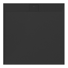 Immagine di Ideal Standard ULTRA FLAT S I.LIFE piatto doccia quadrato 70 cm, antiscivolo e con scarico nascosto, in IdealSolid+, effetto pietra, colore nero finitura opaco T5246FV