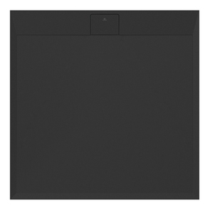 Immagine di Ideal Standard ULTRA FLAT S I.LIFE piatto doccia quadrato 70 cm, antiscivolo e con scarico nascosto, in IdealSolid+, effetto pietra, colore nero finitura opaco T5246FV
