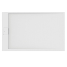 Immagine di Ideal Standard ULTRA FLAT S I.LIFE piatto doccia rettangolare L.160 P.100 cm, antiscivolo e con scarico nascosto sul lato corto, in IdealSolid+, effetto pietra, colore bianco finitura opaco T5672FR