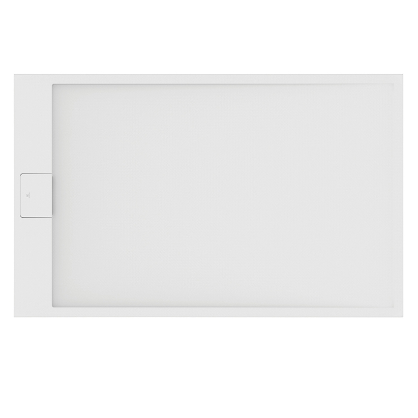 Immagine di Ideal Standard ULTRA FLAT S I.LIFE piatto doccia rettangolare L.140 P.70 cm, antiscivolo e con scarico nascosto sul lato corto, in IdealSolid+, effetto pietra, colore bianco finitura opaco T5591FR