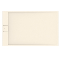 Immagine di Ideal Standard ULTRA FLAT S I.LIFE piatto doccia rettangolare L.160 P.80 cm, antiscivolo e con scarico nascosto sul lato corto, in IdealSolid+, effetto pietra, colore sabbia finitura opaco T5571FT