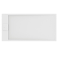 Immagine di Ideal Standard ULTRA FLAT S I.LIFE piatto doccia rettangolare L.120 P.80 cm, antiscivolo e con scarico nascosto sul lato corto, in IdealSolid+, effetto pietra, colore bianco finitura opaco T5220FR