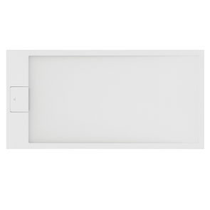 Immagine di Ideal Standard ULTRA FLAT S I.LIFE piatto doccia rettangolare L.120 P.80 cm, antiscivolo e con scarico nascosto sul lato corto, in IdealSolid, effetto pietra, colore bianco finitura opaco T5220FR