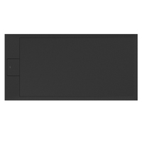 Immagine di Ideal Standard ULTRA FLAT S I.LIFE piatto doccia rettangolare L.120 P.80 cm, antiscivolo e con scarico nascosto sul lato corto, in IdealSolid+, effetto pietra, colore nero finitura opaco T5220FV