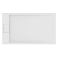 Immagine di Ideal Standard ULTRA FLAT S I.LIFE piatto doccia rettangolare L.120 P.70 cm, antiscivolo e con scarico nascosto sul lato corto, in IdealSolid+, effetto pietra, colore bianco finitura opaco T5233FR