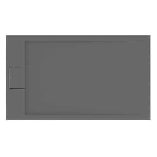 Immagine di Ideal Standard ULTRA FLAT S I.LIFE piatto doccia rettangolare L.120 P.70 cm, antiscivolo e con scarico nascosto sul lato corto, in IdealSolid+, effetto pietra, colore grigio cemento finitura opaco T5233FS