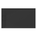 Immagine di Ideal Standard ULTRA FLAT S I.LIFE piatto doccia rettangolare L.120 P.70 cm, antiscivolo e con scarico nascosto sul lato corto, in IdealSolid+, effetto pietra, colore nero finitura opaco T5233FV