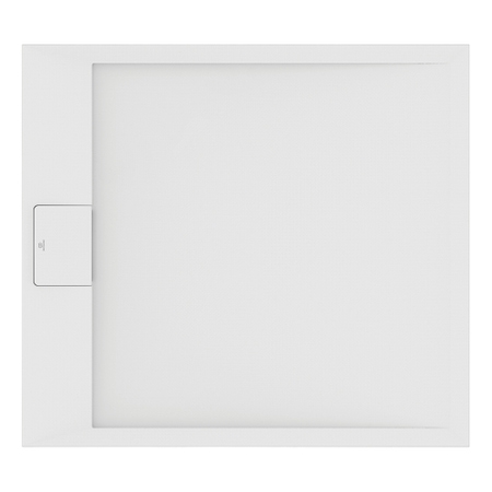 Immagine di Ideal Standard ULTRA FLAT S I.LIFE piatto doccia rettangolare L.90 P.70 cm, antiscivolo e con scarico nascosto sul lato corto, in IdealSolid+, effetto pietra, colore bianco finitura opaco T5237FR
