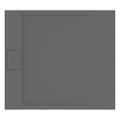 Immagine di Ideal Standard ULTRA FLAT S I.LIFE piatto doccia rettangolare L.100 P.90 cm, antiscivolo e con scarico nascosto sul lato corto, in IdealSolid+, effetto pietra, colore grigio cemento finitura opaco T5231FS