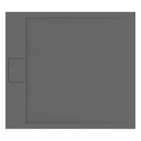 Immagine di Ideal Standard ULTRA FLAT S I.LIFE piatto doccia rettangolare L.90 P.70 cm, antiscivolo e con scarico nascosto sul lato corto, in IdealSolid+, effetto pietra, colore grigio cemento finitura opaco T5237FS